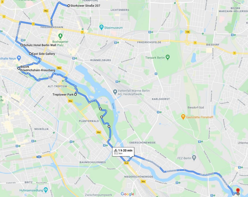 Eine einfache Fahrradtour durch Berlin